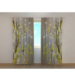 1,00 € Custom Curtain - Whimsical and colorful leaves
