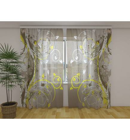 Rideau personnalisé - Feuilles fantaisistes et colorées