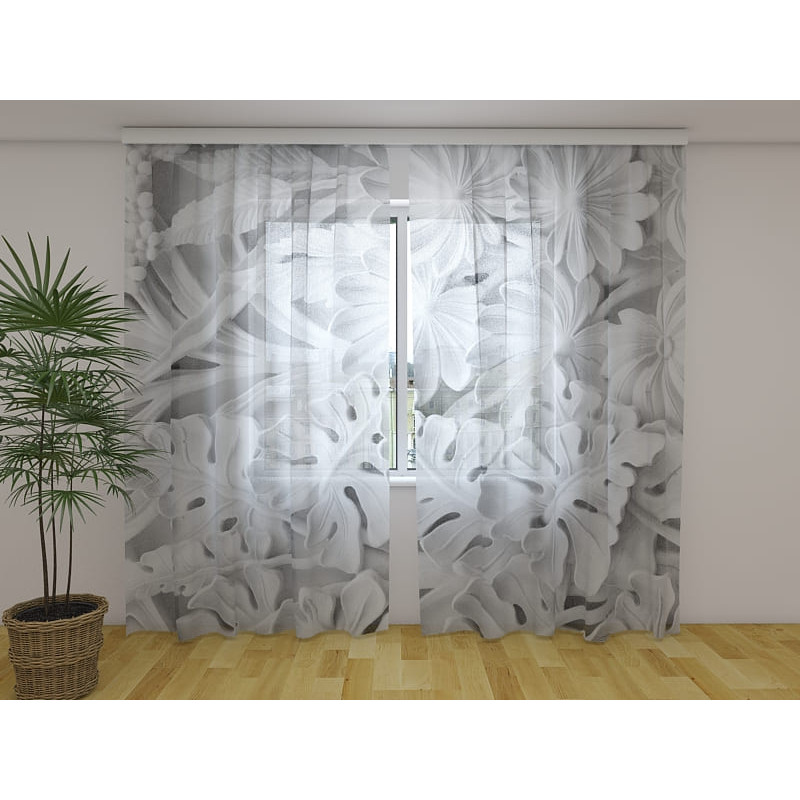 1,00 € Custom curtain - With clear leaves