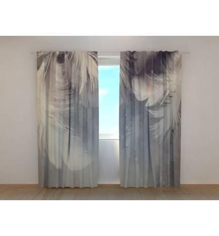 1,00 € Custom curtain - With leaves and feathers