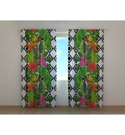 1,00 €Rideau personnalisé - Feuilles et fleurs tropicales
