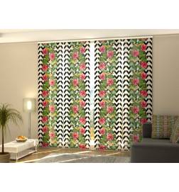 1,00 € Maßgeschneiderter Vorhang – Hibiskusblätter und -blüten