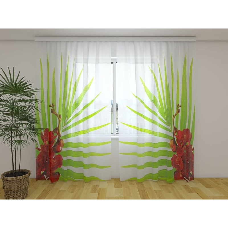 1,00 € Personalized curtain - Leaves and orchids - ARREDALACASA 1,00 € Personalized curtain - Leaves and orchids - ARREDALACASA