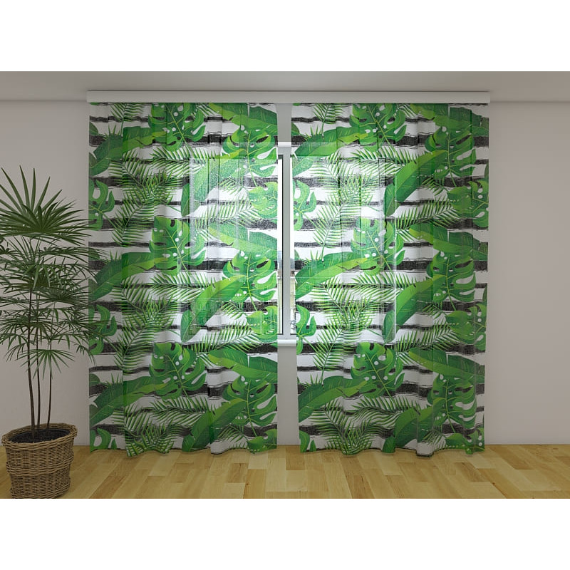 1,00 € Maßgeschneiderter Vorhang – Mit exotischen Blättern