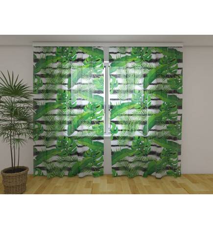 Custom curtain - With exotic leaves