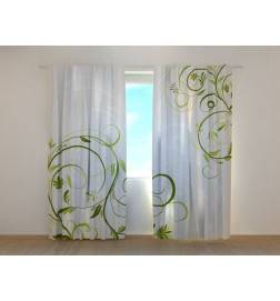 1,00 € Benutzerdefinierter Vorhang – künstlerische und grüne Blätter