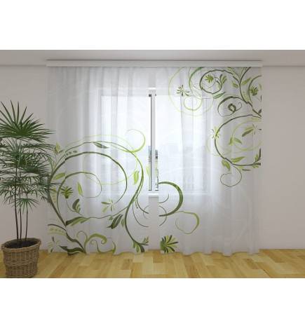 Custom Curtain - Artistic and Green Leaves