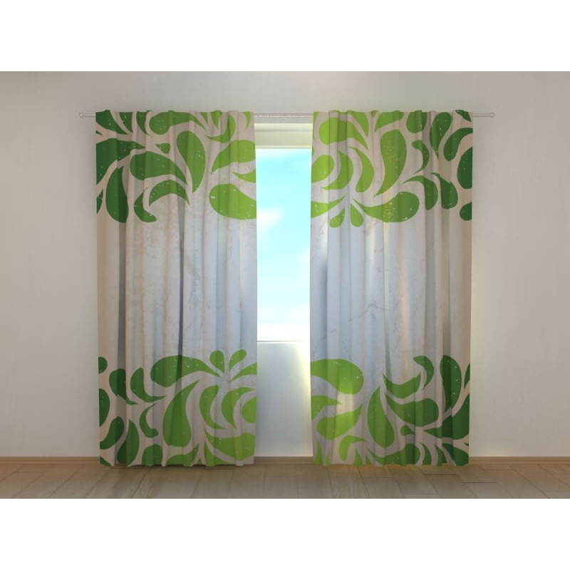 1,00 € Custom curtain - Ornamental leaves and greenery