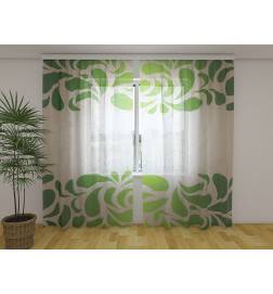 Rideau personnalisé - Feuilles ornementales et verdure