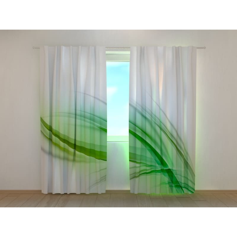 1,00 € Custom curtain - With the green leaf