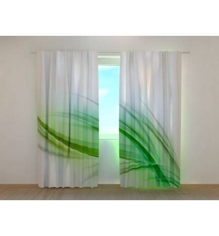 Custom curtain - With the green leaf