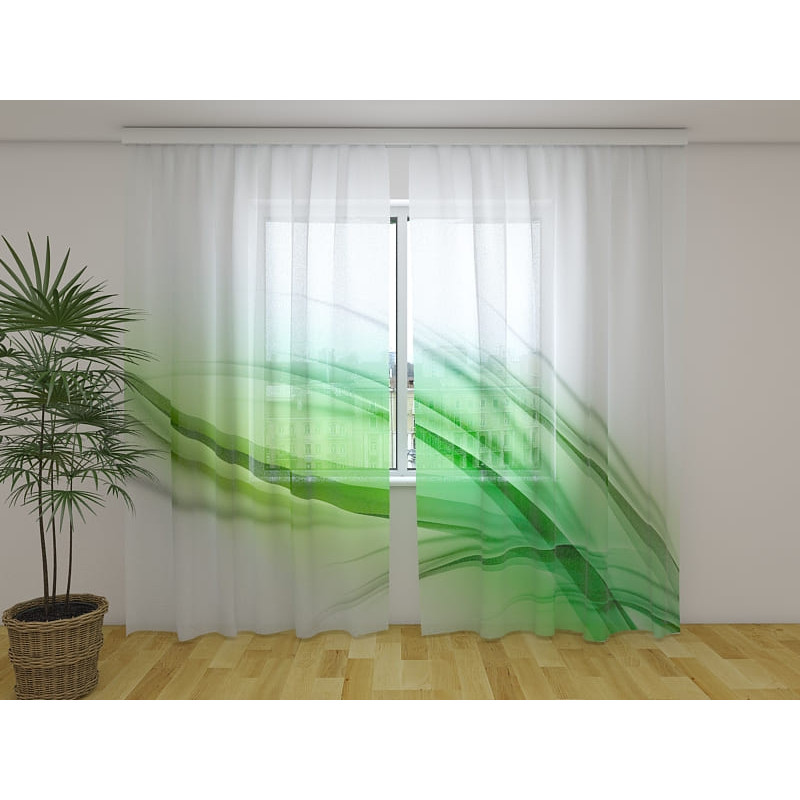 1,00 € Kohandatud kardin – rohelise lehega
