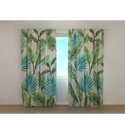 1,00 € Custom curtain - With green and tropical leaves