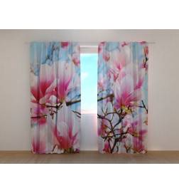 Personalized curtain - With a branch of magnolias