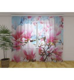 Personalized curtain - With a branch of magnolias