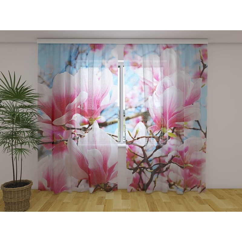 1,00 € Personalized curtain - With a branch of magnolias
