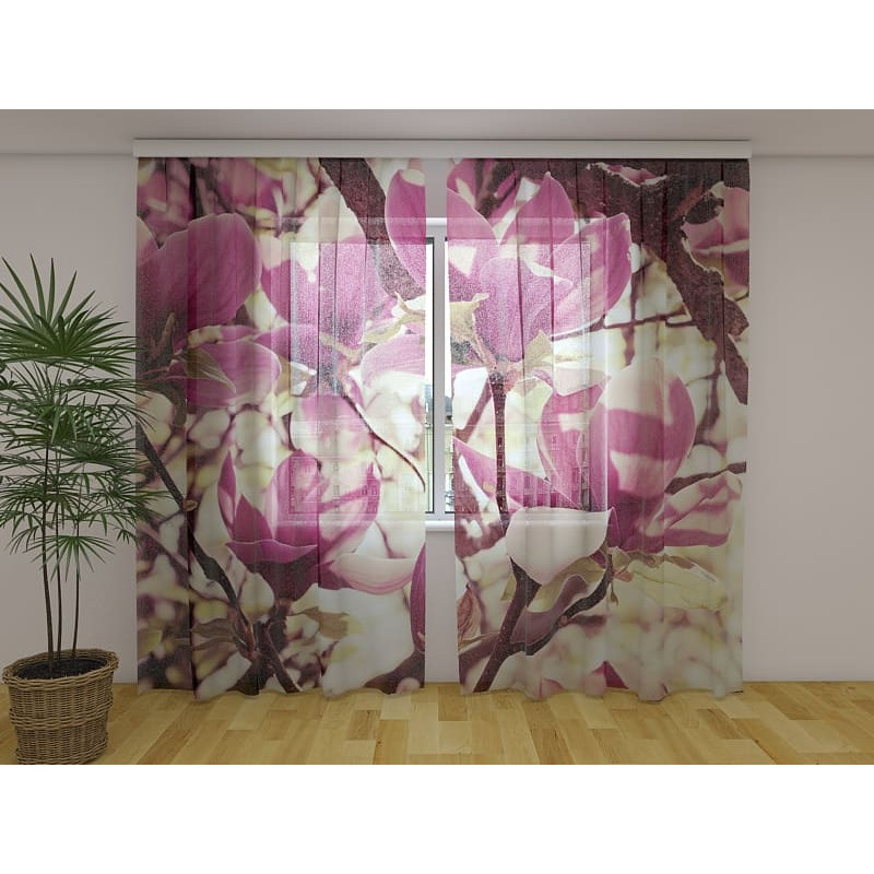 1,00 € Gordijn op maat - Magnolia's in bloei 1,00 € Gordijn op maat - Magnolia's in bloei
