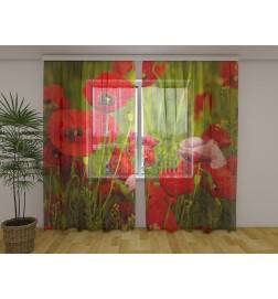 Personalisierter Vorhang - Botanik - Mohnblumen