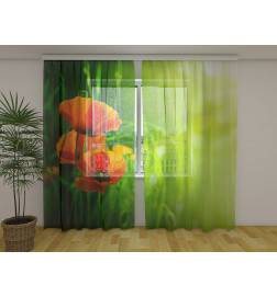 Isikupärastatud kardin - põllul lilledega - moonid