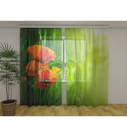 Tente personnalisée - Avec fleurs dans les champs - Coquelicots