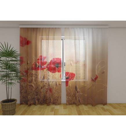 Tente personnalisée - Champ de blé - Avec coquelicots