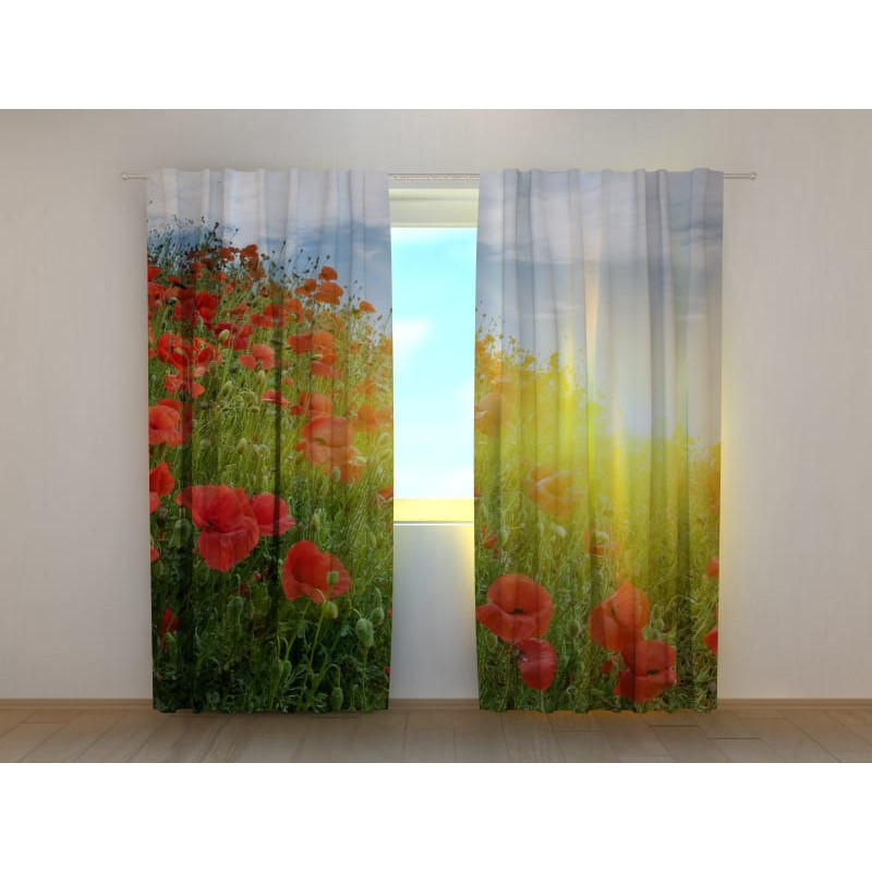 1,00 €Tenda personalizada - Montanha florida - Papoilas ao sol