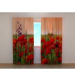 1,00 € Personalisierter Vorhang - Mit Mohnblumen - ARREDALACASA
