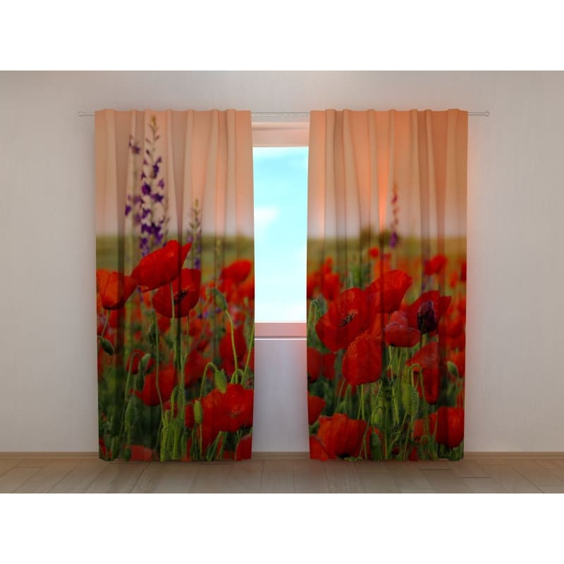 1,00 € Personalized curtain - With poppies - ARREDALACASA