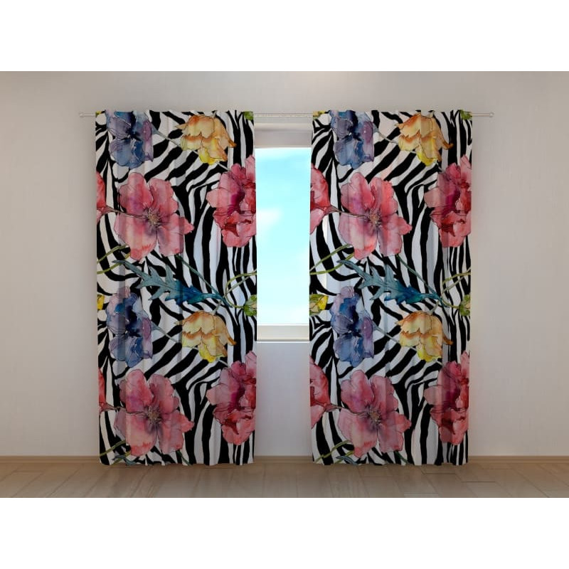 1,00 € Custom Curtain - Colorful Poppies
