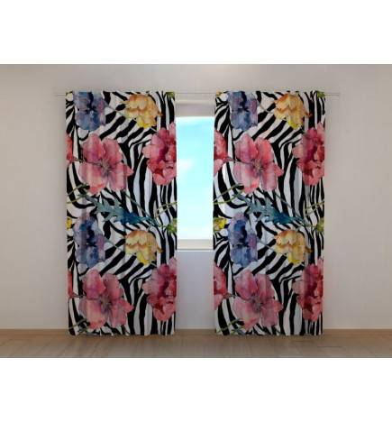 1,00 € Custom Curtain - Colorful Poppies