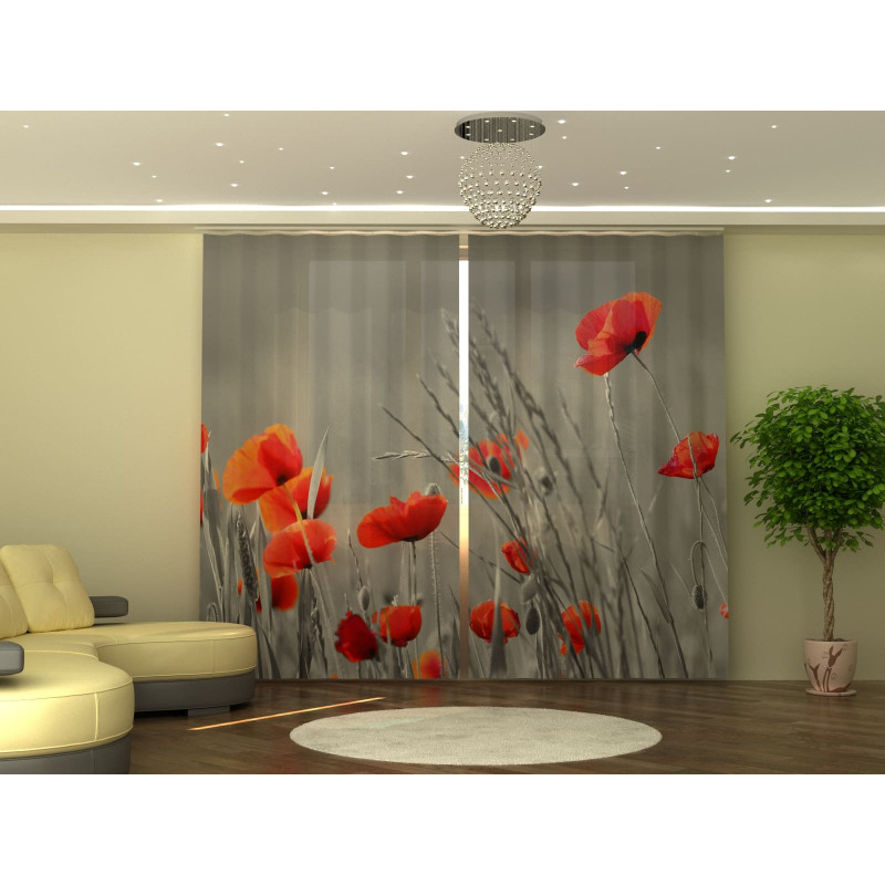 1,00 € Benutzerdefiniertes Zelt - Blumenfeld - Nachtmohnblumen