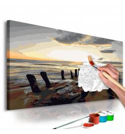 DIY canvas painting - Beach (Sunrise)