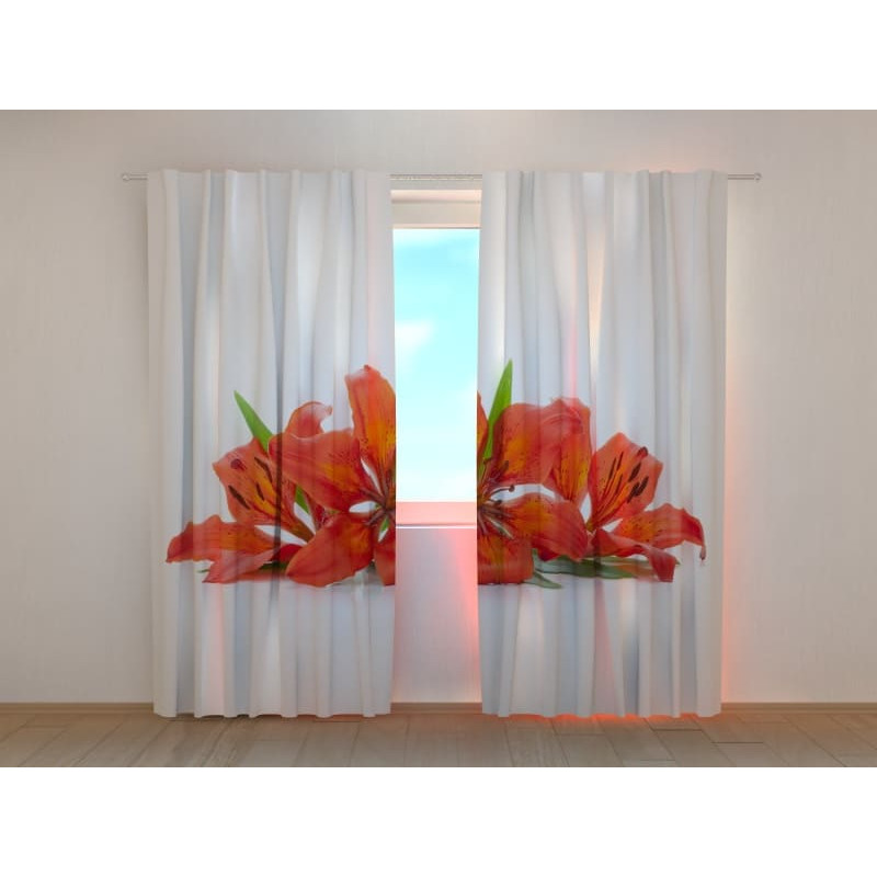 1,00 €Rideau personnalisé - Avec lys rouges - ARREDALACASA 1,00 €Rideau personnalisé - Avec lys rouges - ARREDALACASA