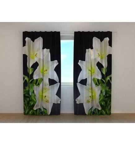 1,00 € Custom Curtain - Night Lilies and White -