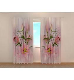 1,00 € Personalized curtain - Refined lilies - ARREDALACASA
