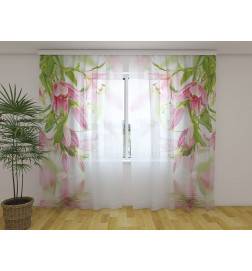Personalized curtain - With colored lilies