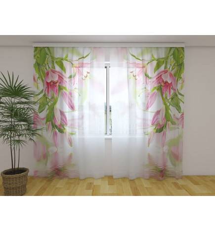 Personalized curtain - With colored lilies