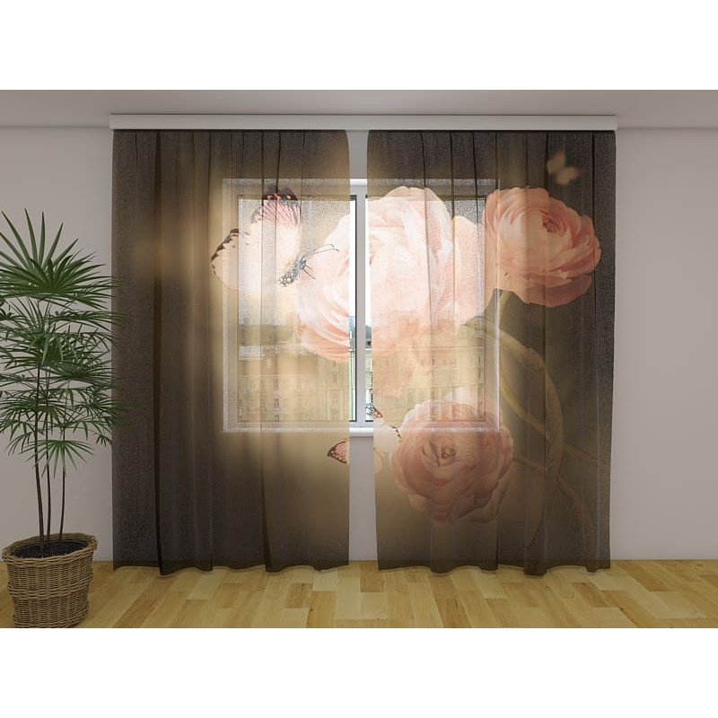 1,00 €Cortina Personalizada - Buquê de Rosas Noturnas