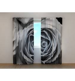 Zavesa po meri - Vrtnica v črno beli barvi