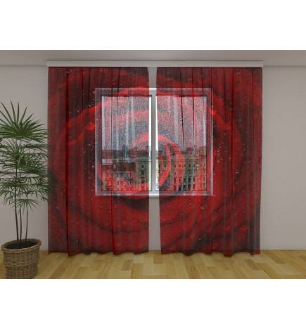 Personalisierter Vorhang - Die rote Rose - ARREDALACASA