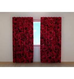 Custom curtain - With lots of red roses
