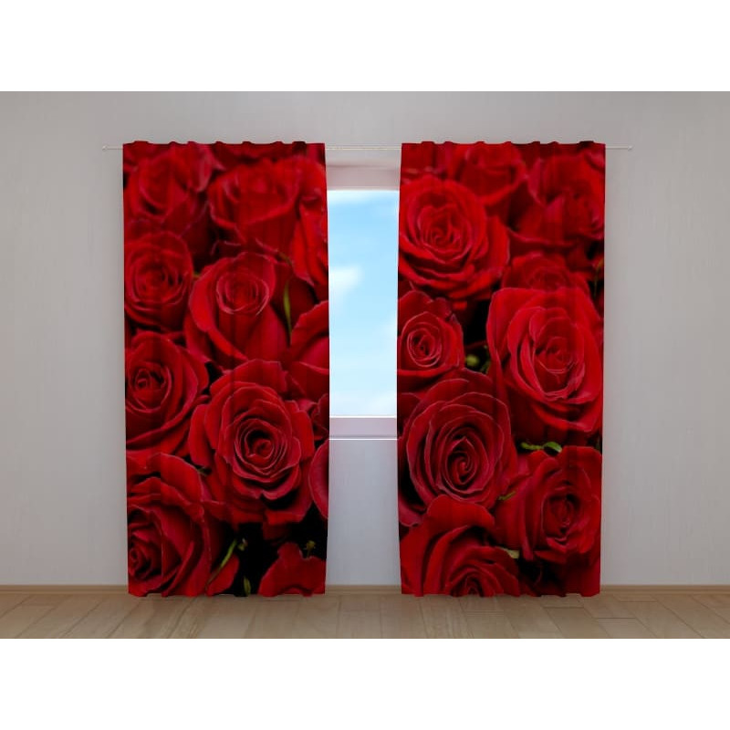1,00 €Rideau personnalisé - Roses rouges - ARREDALACASA
