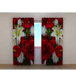 1,00 € Personalisierter Vorhang – Mit roten Rosen und Lilien