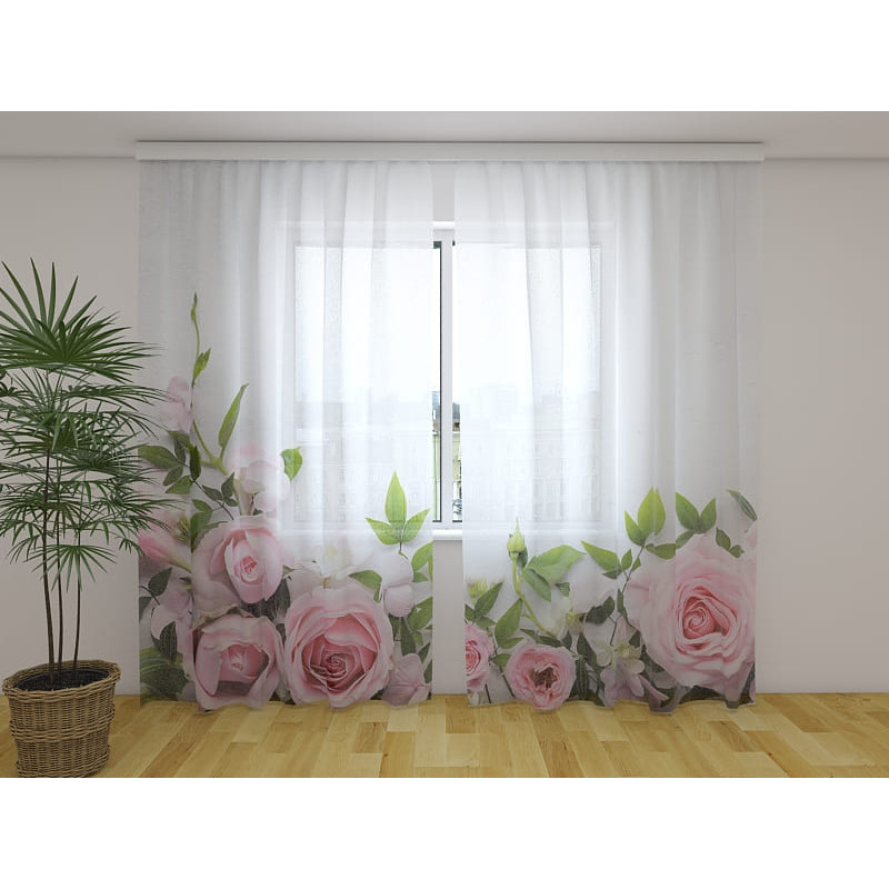 1,00 € Custom curtain - With spring roses