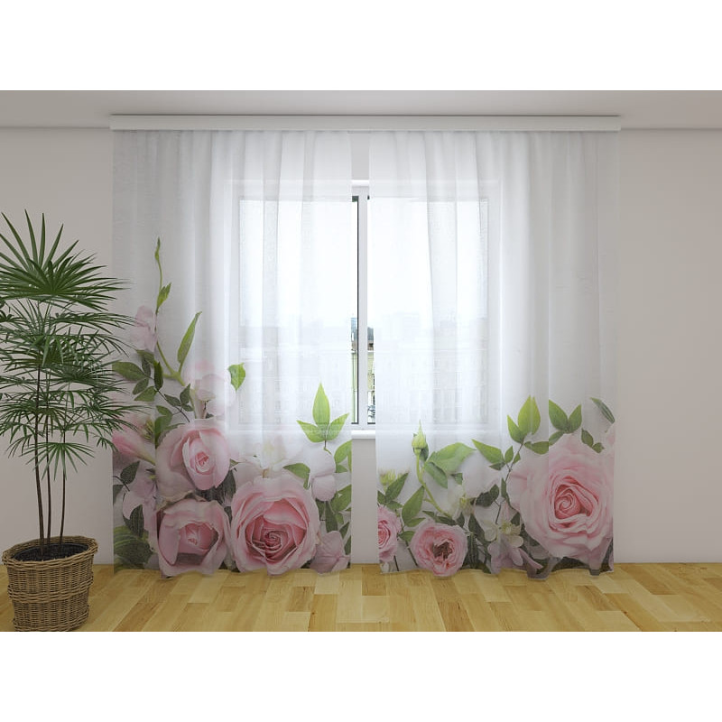 1,00 € Zavesa po meri - S pomladnimi vrtnicami