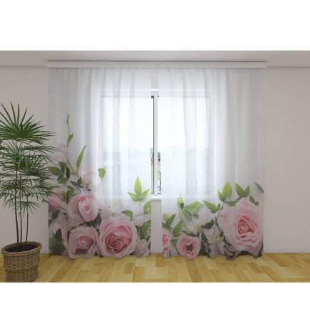 Custom curtain - With spring roses