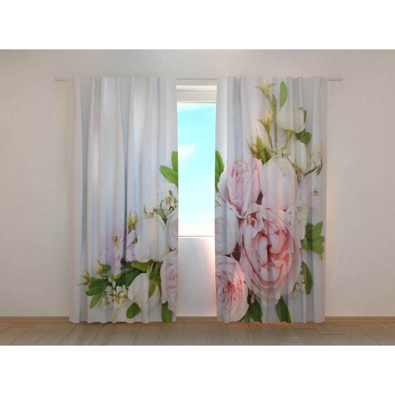 1,00 €Rideau personnalisé - Roses délicates - ARREDALACASA