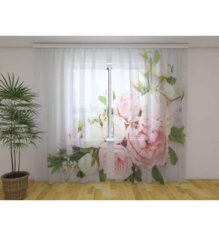 Personalized curtain - Delicate roses - ARREDALACASA