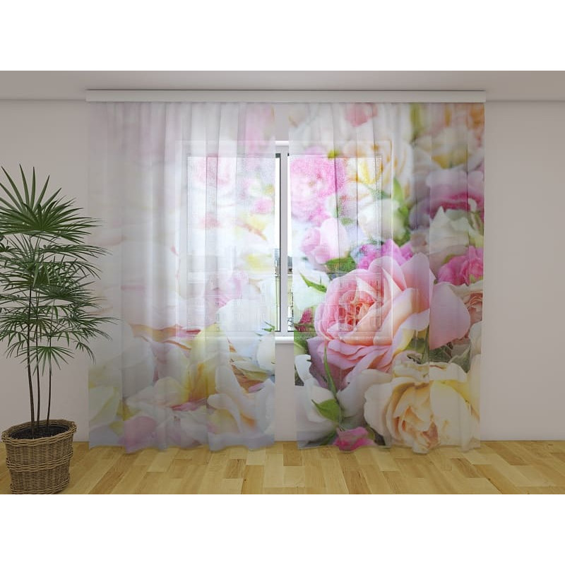 1,00 € Custom curtain -With the blooming roses