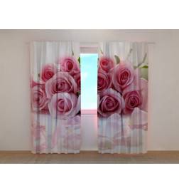 Custom curtain - With a bouquet of elegant roses